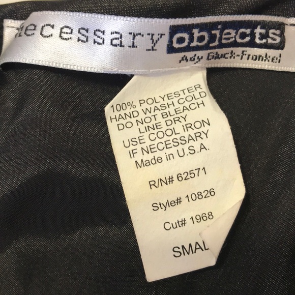 Necessary Objects Dressy Flowy Black Spaghetti Straps Ruffle Blouse Top Sz S - Picture 5 of 5